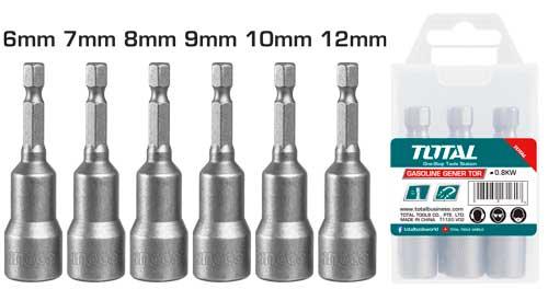 6 Pcs impact magnetic nut set