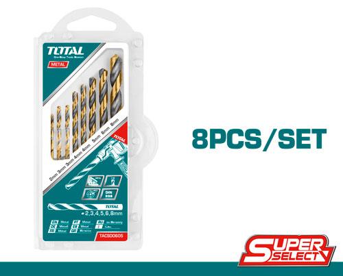 8 Pcs HSS twist drill bits set