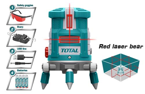 Self-leveling line laser(Red laser beams)