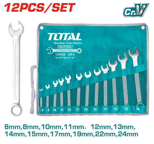 12 Pcs combination spanner set