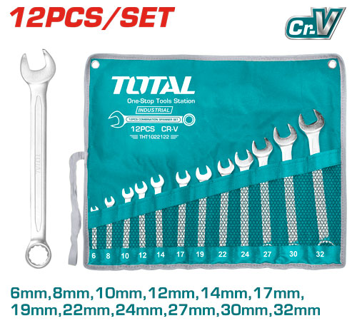 12 Pcs combination spanner set