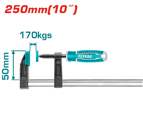 F clamp with plastic handle