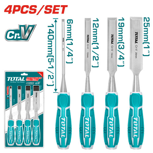 4 Pcs wood chisel set