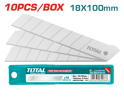 10 Pcs 18mm knife blades set