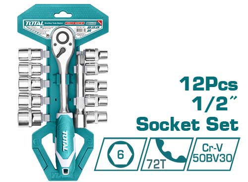 12 Pcs 1/2" socket set