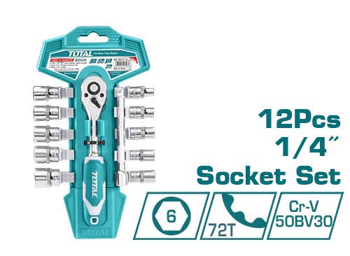 12 Pcs 1/4" socket set